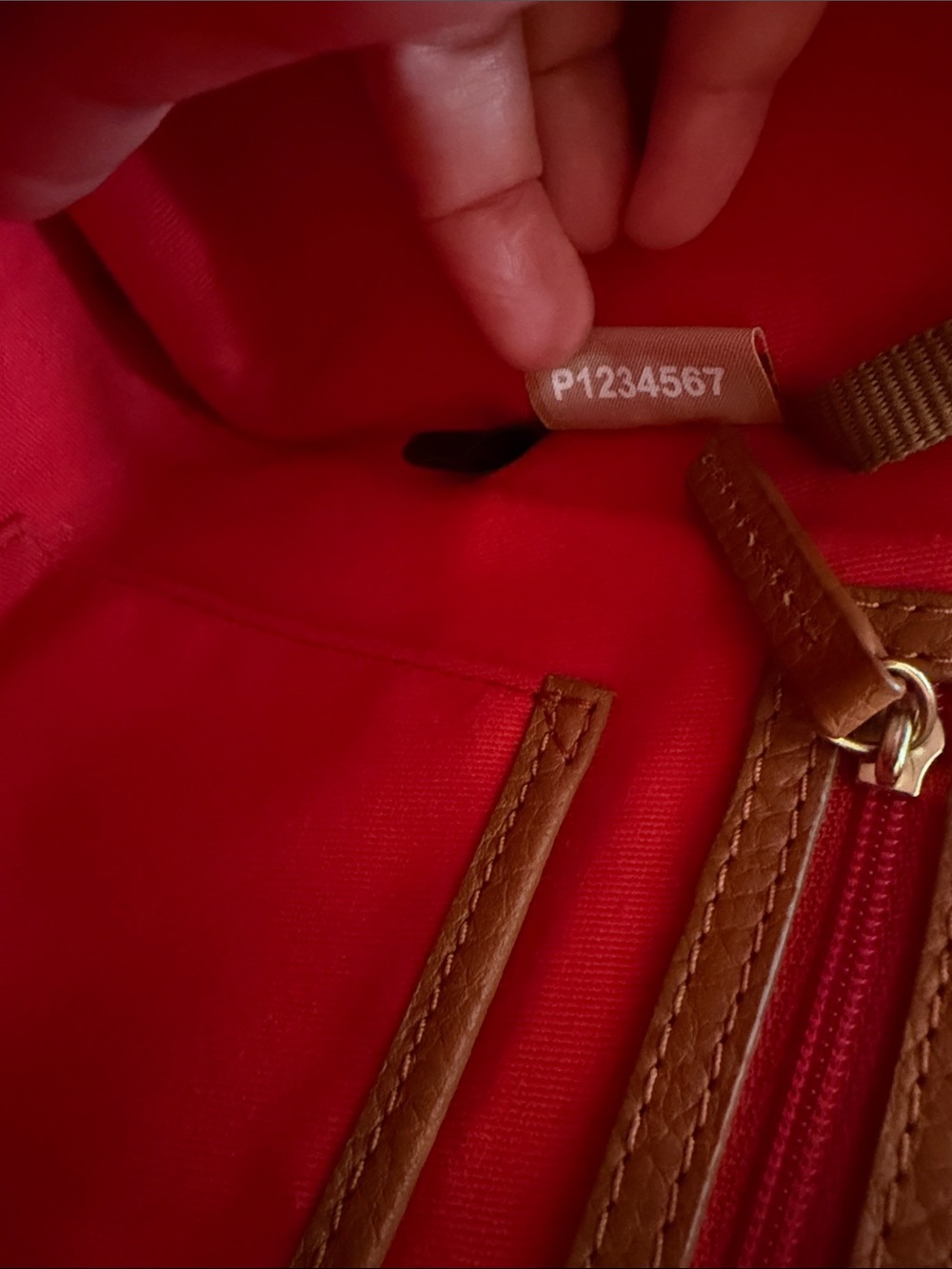 Dooney & Bourke Janine Front Pocket Satchel Tote/ Natural, Cognac/ Like New - Picture 11 of 16